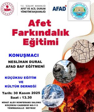 DEPREM FARKINDALIK EĞİTİMİNE DAVETLİSİNİZ